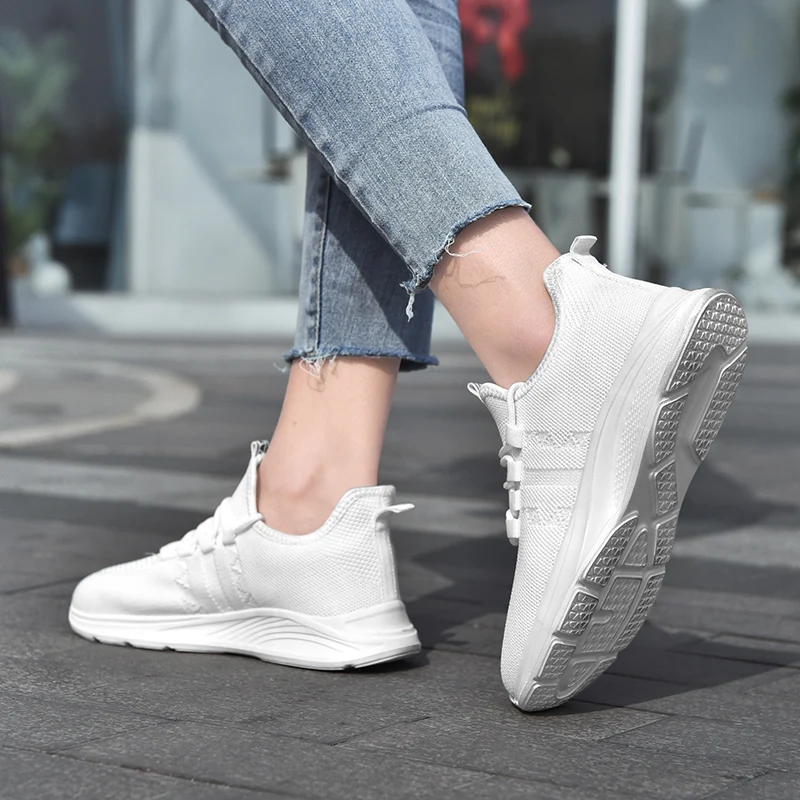 Women's Shoes Casual Walking Shoes Lace Up Flat Outdoor Famale Athletic Training Tennis Shoes