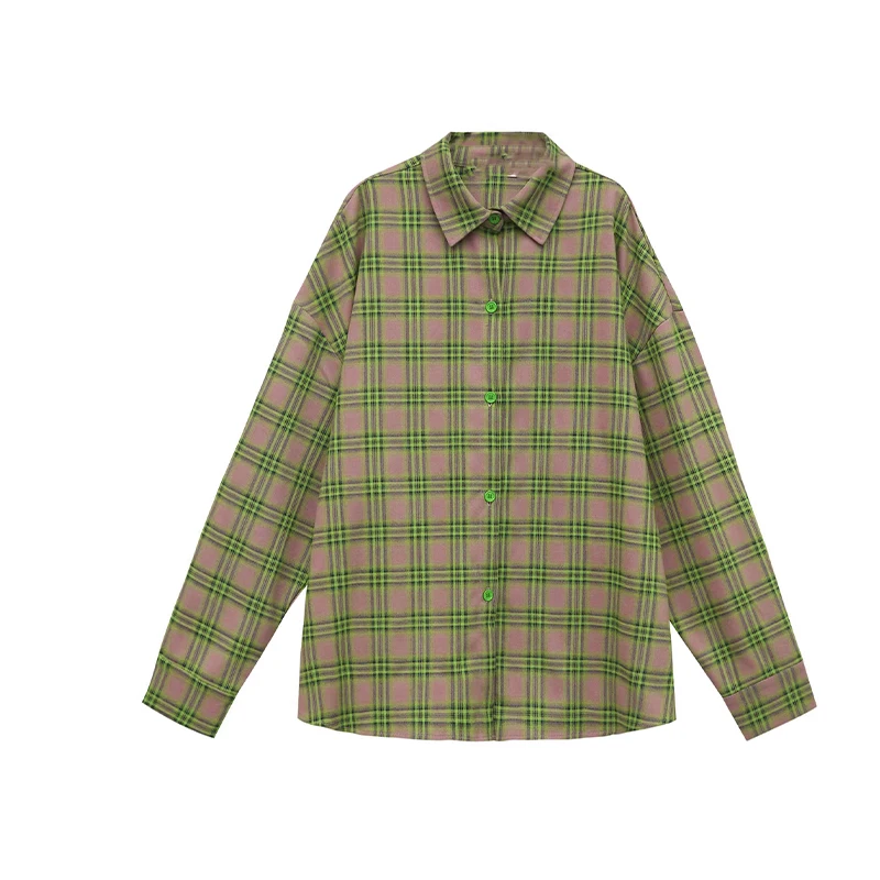 

Детская летняя Клетчатая рубашка с длинным рукавом # nigo39138