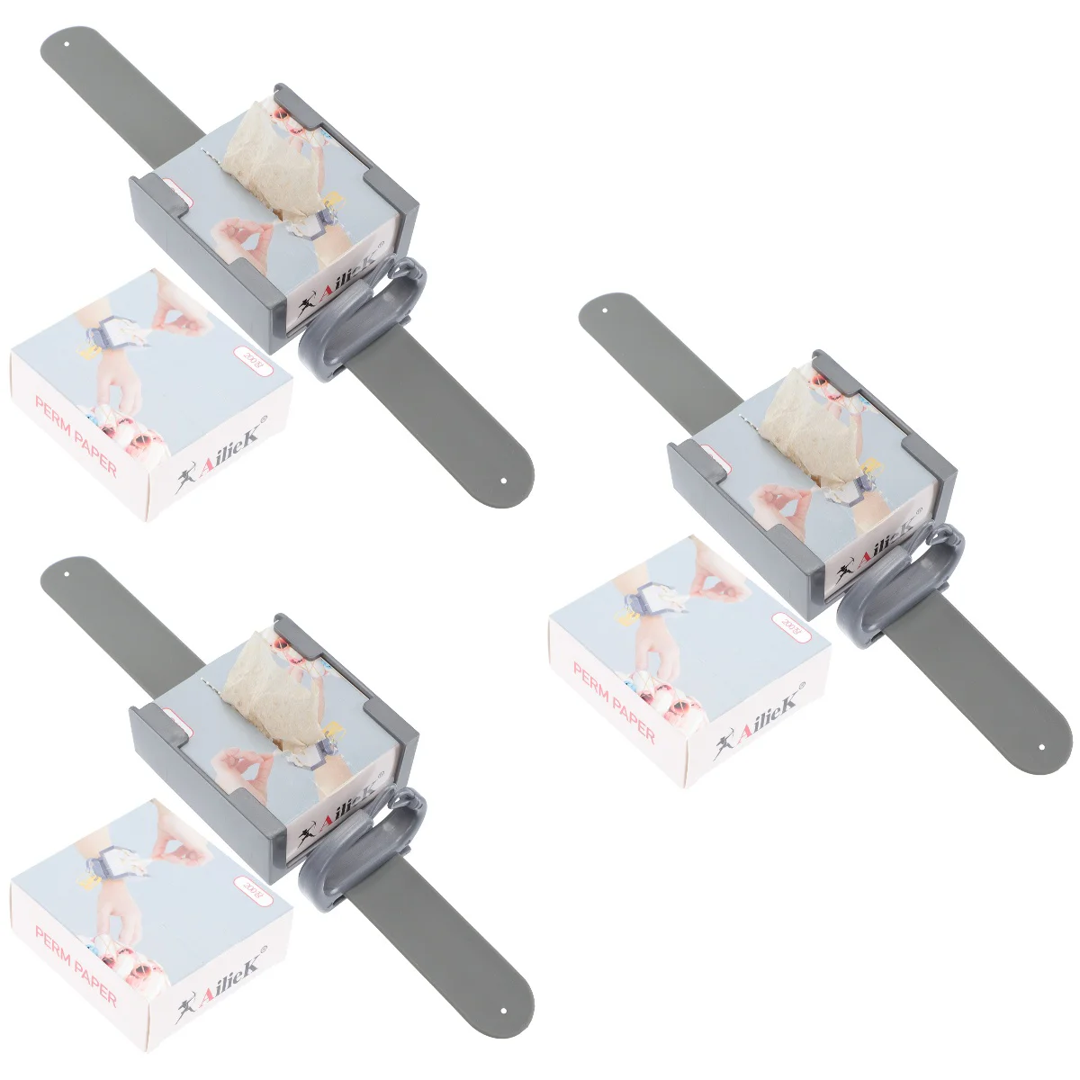 

3 Sets of Portable Wrist Perm Paper Ultrathin Hairdressing Paper Salon Supplies