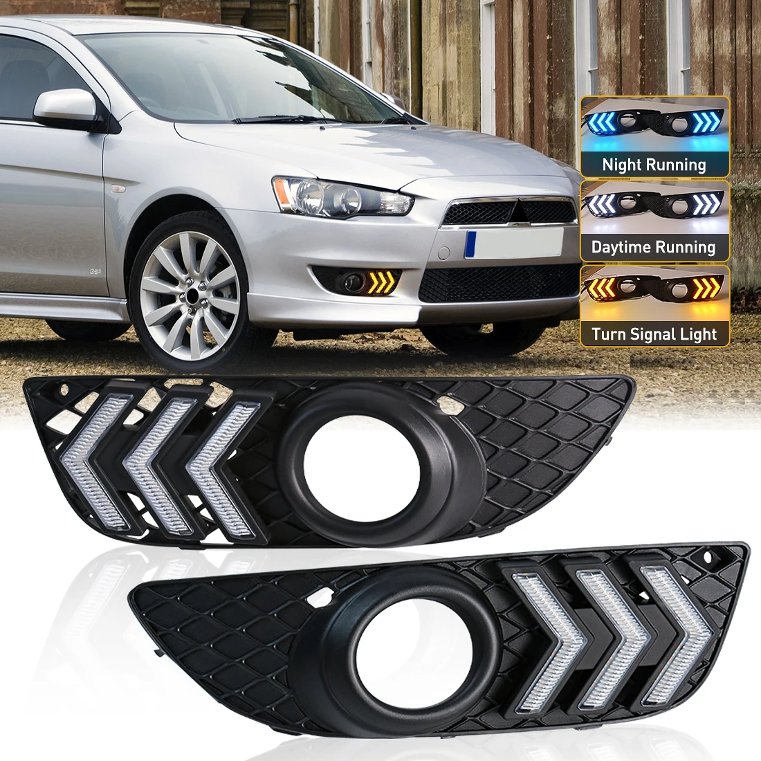 Противотуманные фары для переднего бампера автомобиля Mitsubishi Lancer 2008 2009 2010 2011 2012 2013