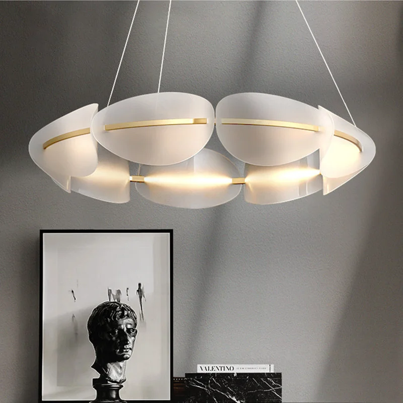 

Chandelier Light LED Art Pendant Lamp light Modern Living Novelty Petal Pendant Bedroom fixtures Nordic deco Dining room Hanging