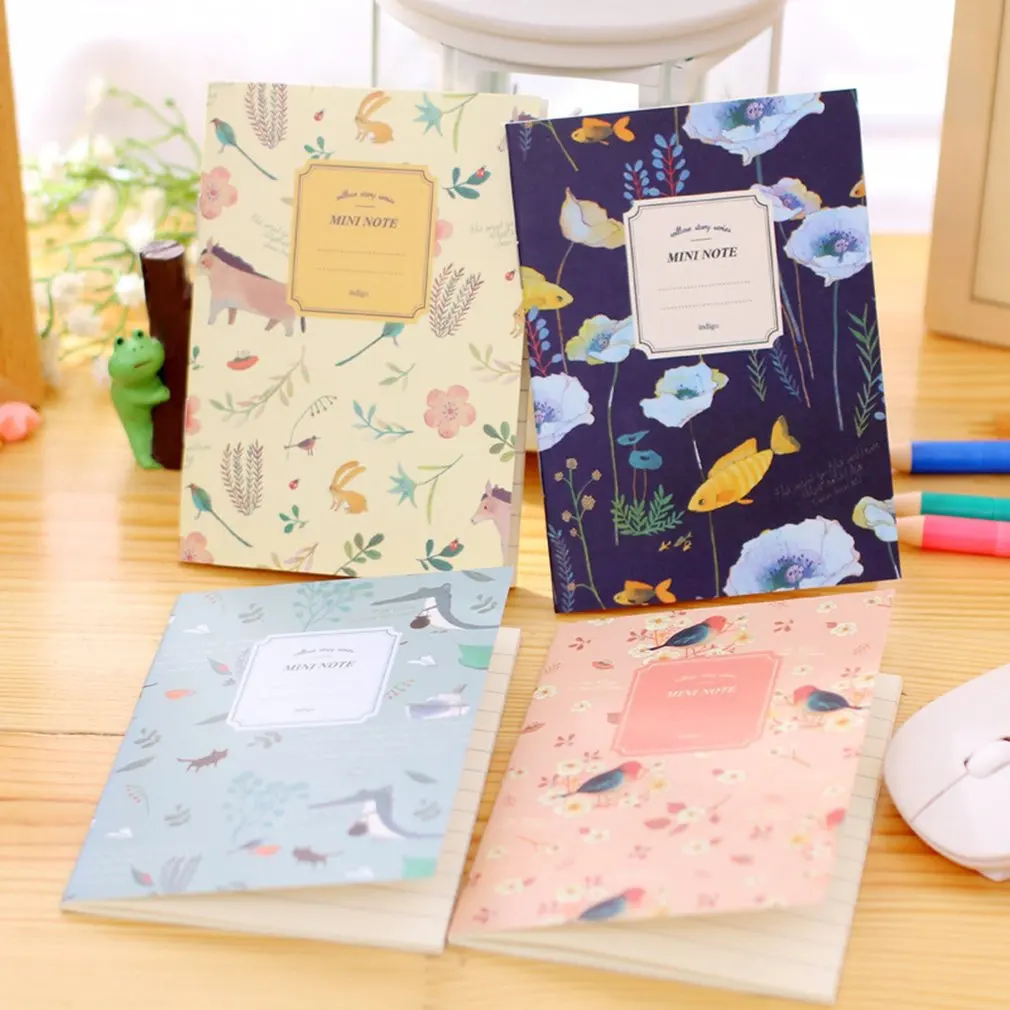 

4Pcs Ruled Lined Notebook Journal Diary Notepad Memo Planner Stationery School Random Color