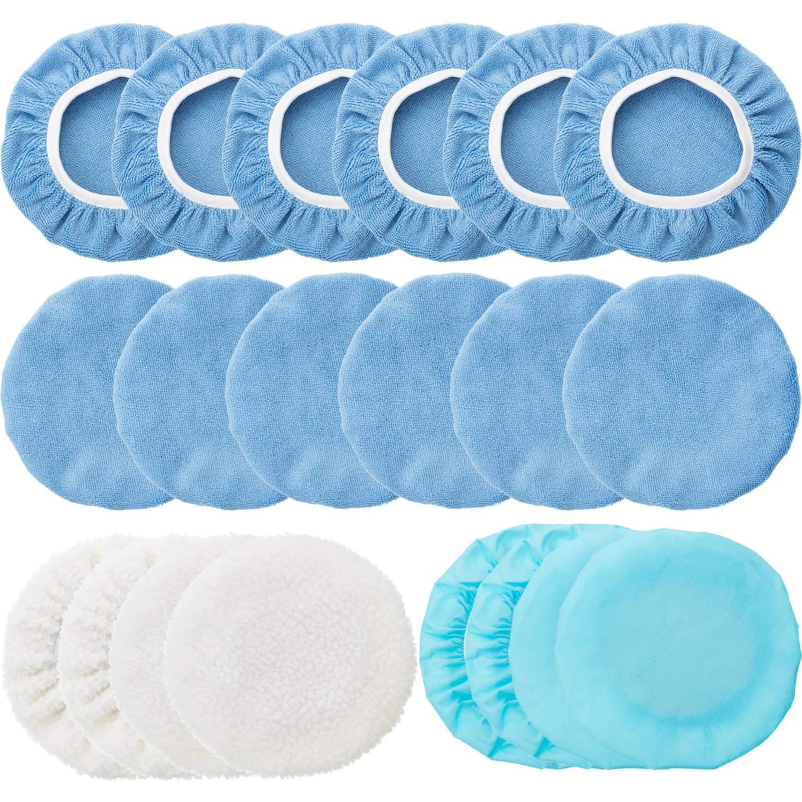 Car Detailing 20PCS Microfiber Car Polisher Pad Bonnet Polis