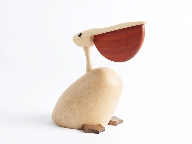 Украшения Пеликан поделки из цельного дерева деревенский стиль настоящие