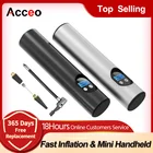 Аккумуляторный насос для шин Acceo, USB, беспроводной портативный компрессор, мини цифровая фотография, для автомобиля, велосипеда, шин, мячей