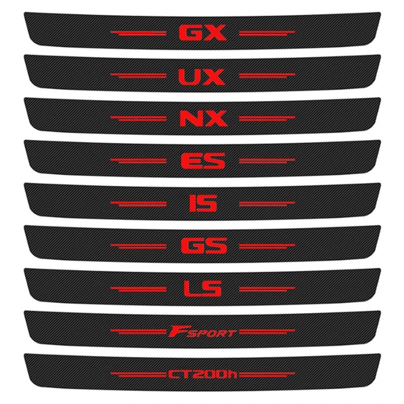 1PC Car Tail Trunk Bumper Anti-Scratch Stickers for Lexus NX LX LS GS ES RX 300 330 IS 250 GX 400 460 UX 200 CT200h Fsport |