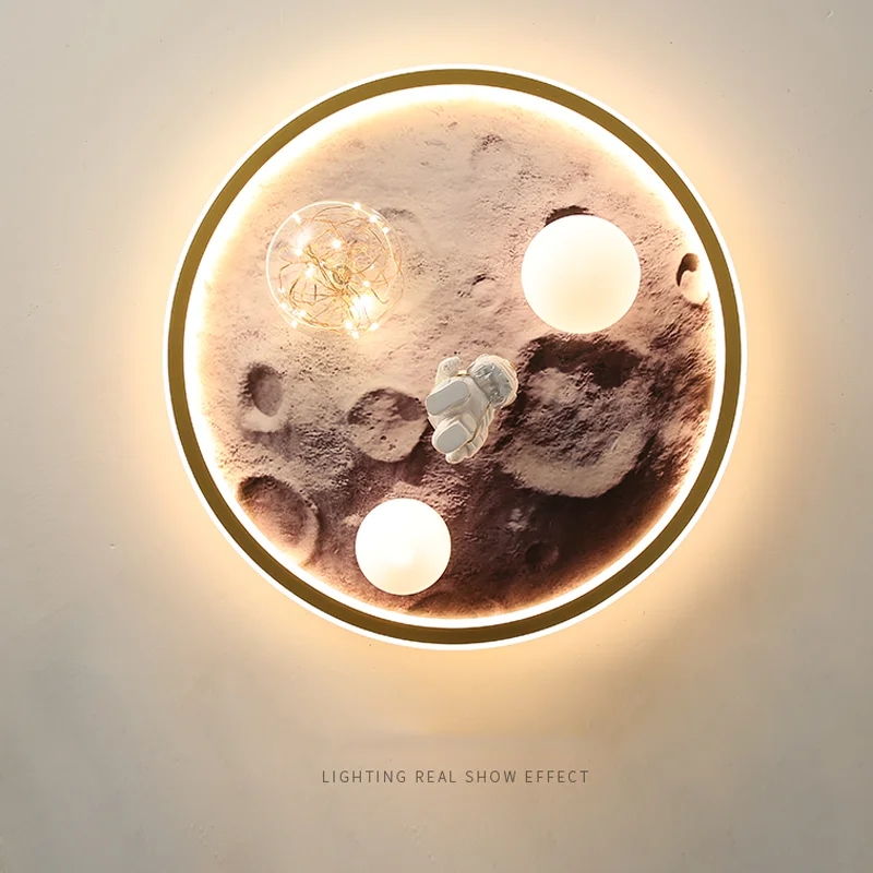

Modern LED lunar ceiling lamp astronaut lamp bedroom living room corridor kitchen interior decoration ceiling lights