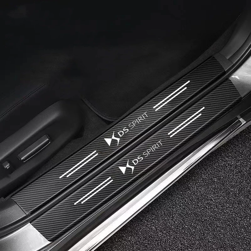 

4pcs Cloth fiber Car threshold protect sticker AUTO accessories For Citroen DS SPIRIT DS3 DS4 DS4S DS5 DS 5LS DS6 DS7 WILD RUBIS