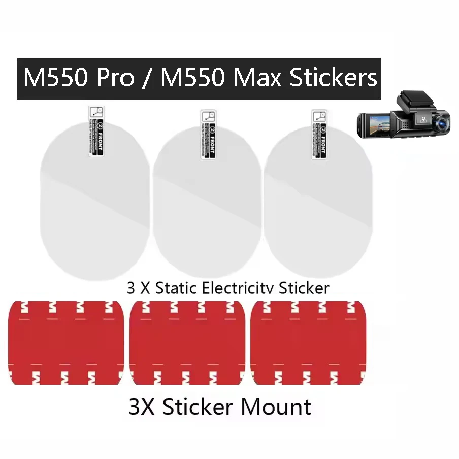 Фото Наклейки для стационарной установки AZDOME M550 Pro / M550 Max, 3 шт., для задней видеокамеры AZDOME №2