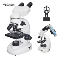 40x 1600x binocular biological microscope with 360 degree rotatable head optical illuminated microscope for student experiment