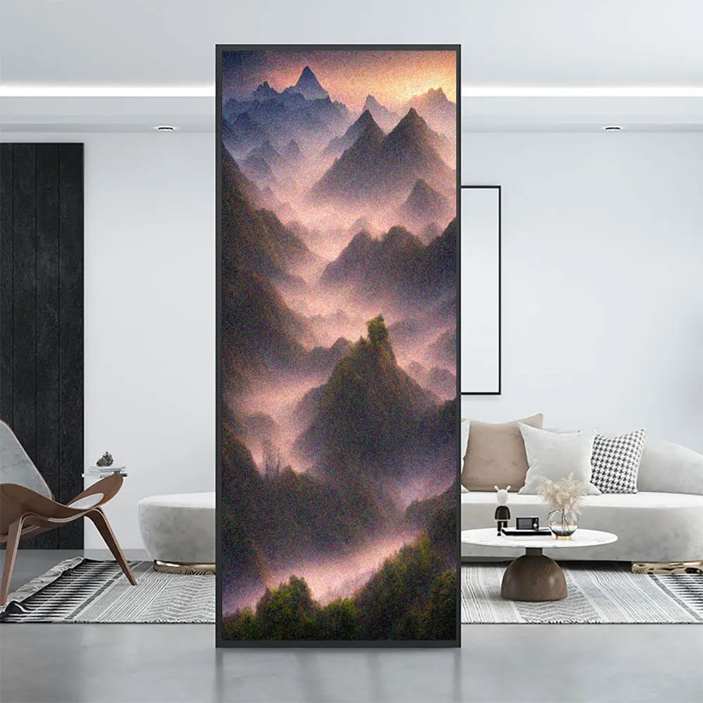 Туманные горные деревянные окна конфиденциальная оконная пленка декоративное