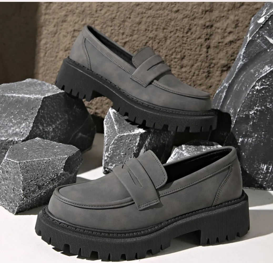 Лоферы женские массивные в стиле ретро модные туфли-оксфорды на плоской