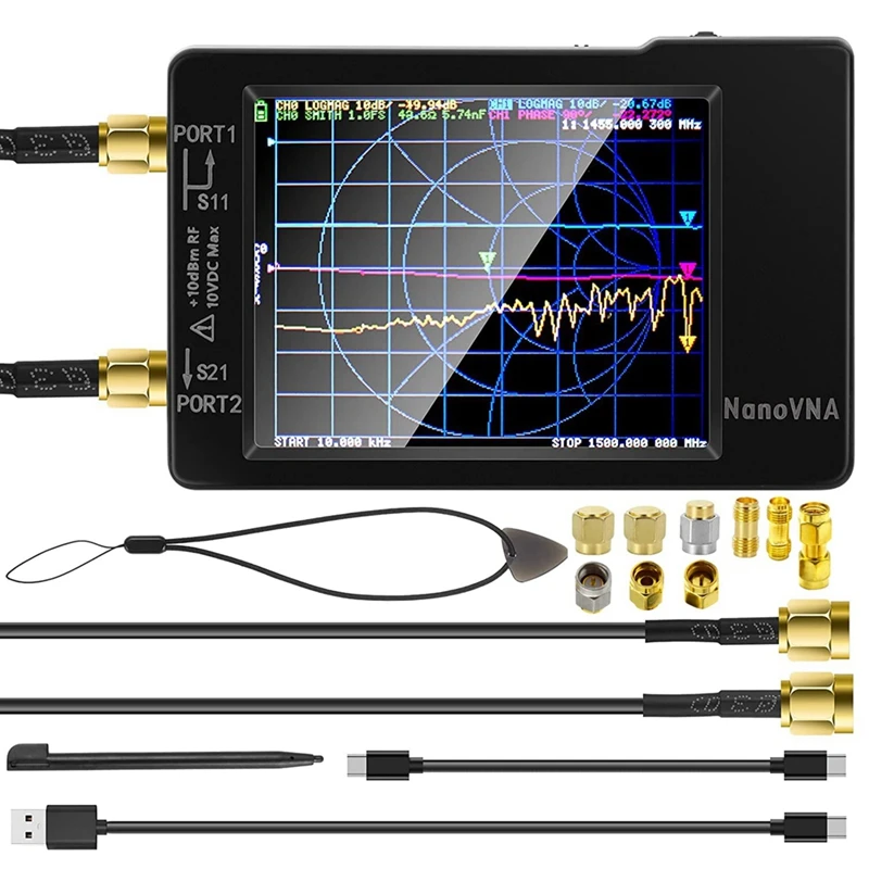 Nanovna-H 10Khz-1.5Ghz Latest Version 3.6 Spectrum Analyzer Spectrum Analyzer With SMA Calibration