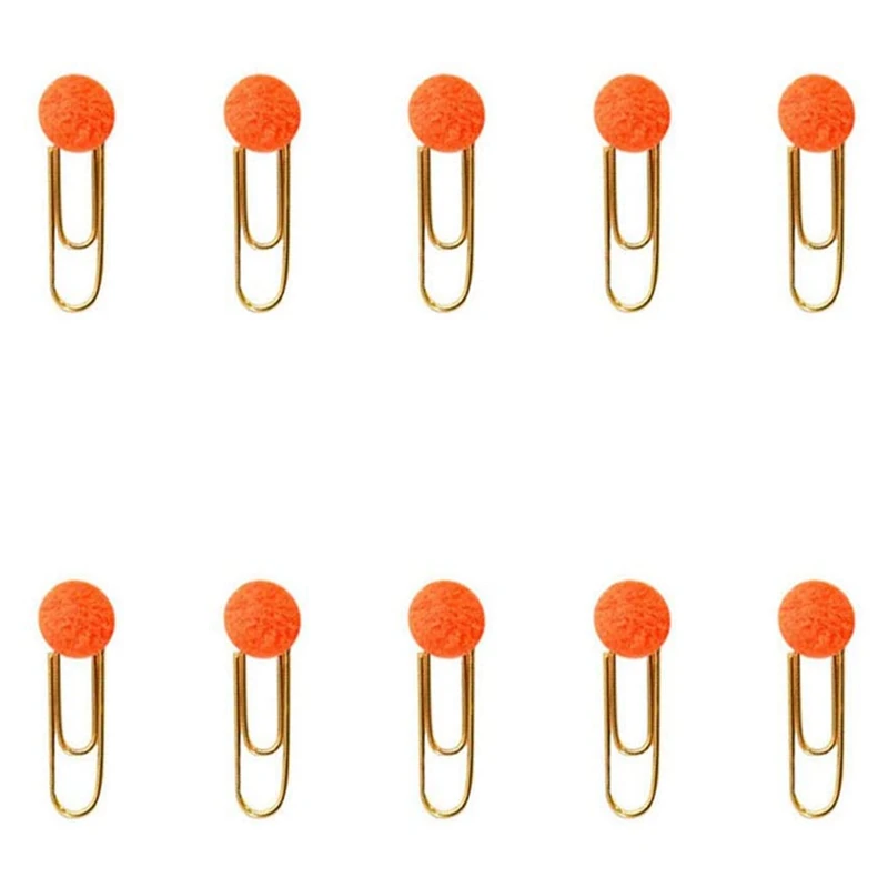 

10 Pieces Colored Hairball Paper Clip Motif Staples Paper Clip Set