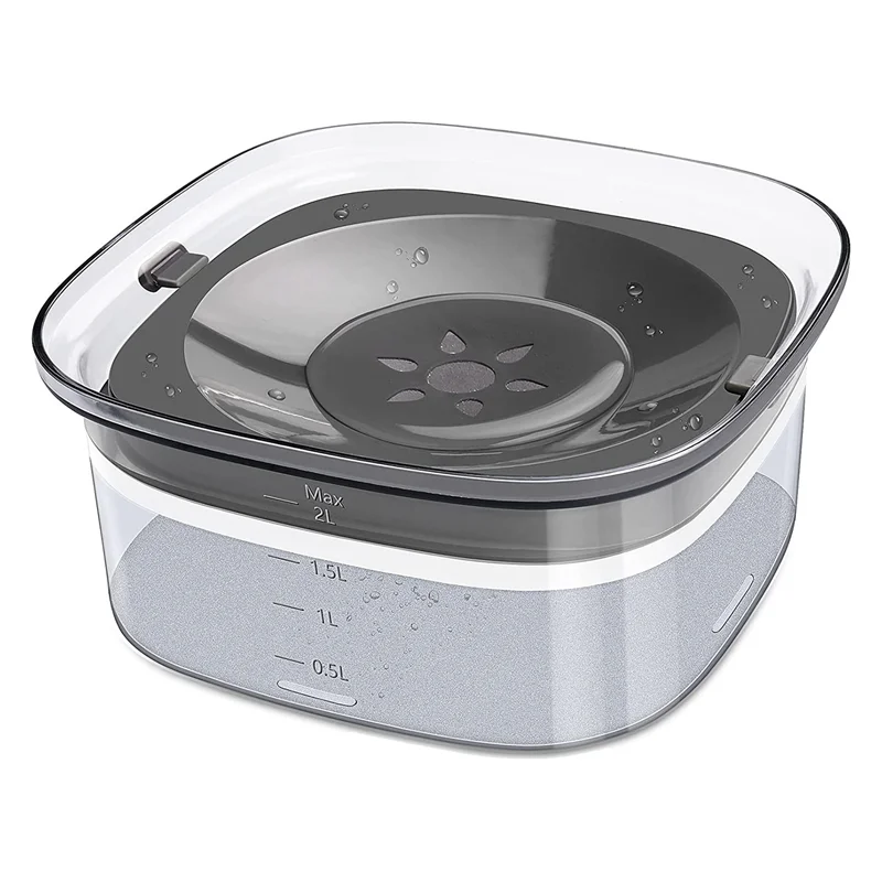 

Dog Water Bowl Slow Water Feeder 70Oz No Spill Dog Bowl Pet Water Dispenser 2L Visible Water Level Slow Drinking Bowl