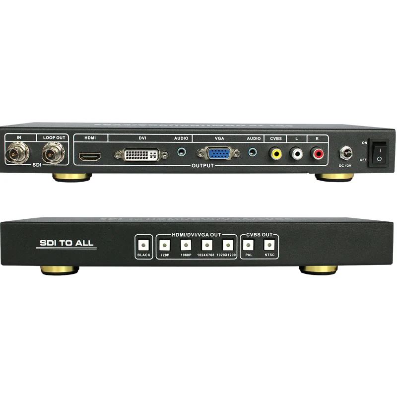 

SDI to Multiformat Converter Scaler 3G/SD/HD-SDI/CVBS/HDMI/VGA/DVI + Audio CCTV