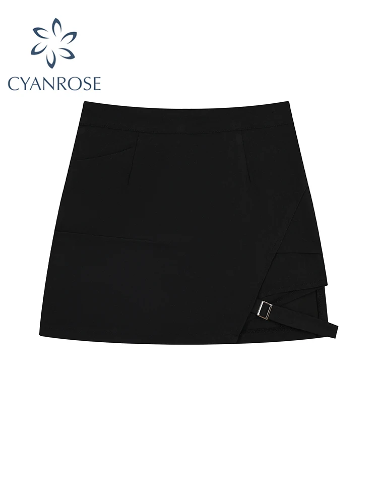 

Women Black Gothic Mini Skirt Y2k 2000s Vintage Harajuku 90s Girls Kawaii Punk Goth High Waist A-Line Skirt 2023 Summer Clothes