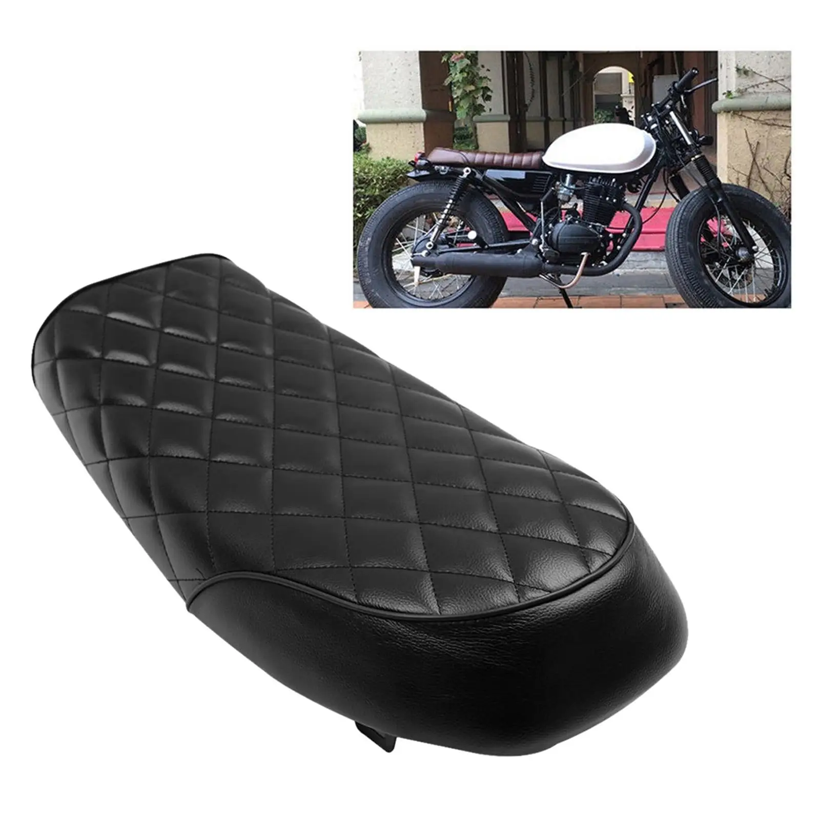 

Винтажный стиль, мотоциклетная плоская подседельная подушка для Кафе Racer, металлические крепления в комплекте