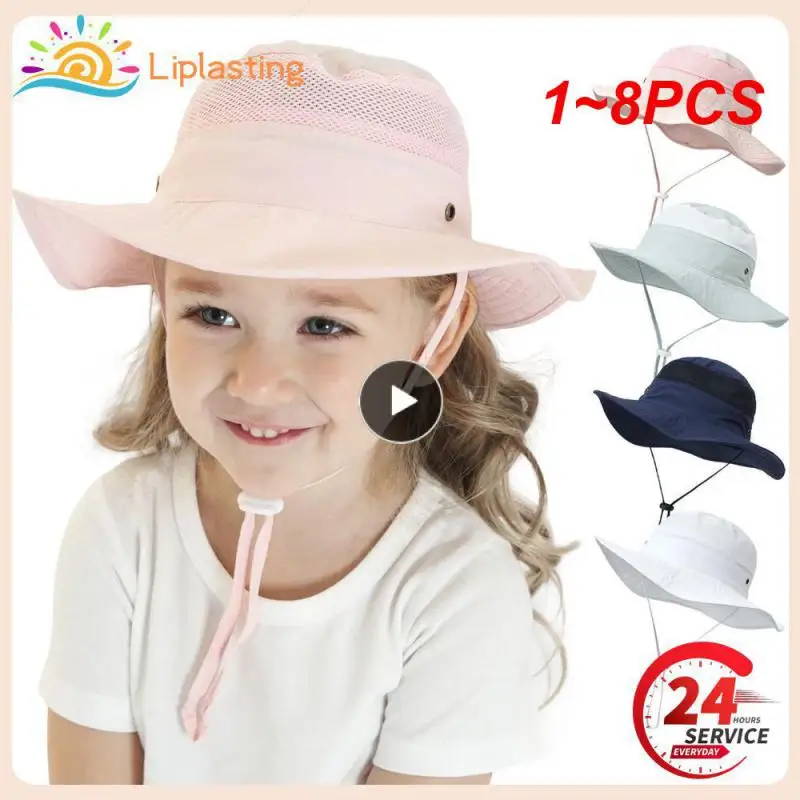 

Летняя Детская Солнцезащитная шапка, 1-8 шт., детская Солнцезащитная шапка для девочек и мальчиков, уличная шапка с защитой от УФ излучения, детские пляжные шапки, Панама, шапка для детей от 0 до 8 лет