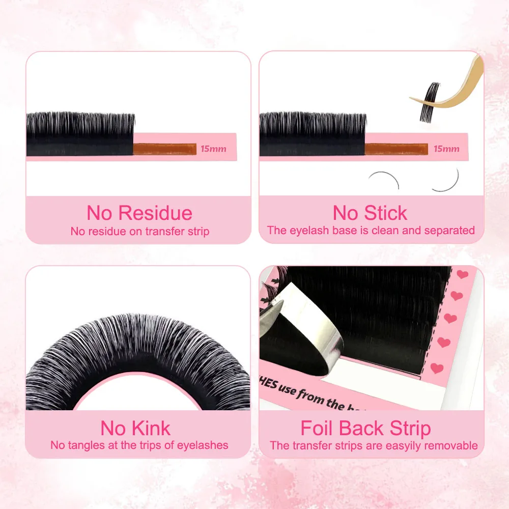 JYJLASHES индивидуальное наращивание ресниц длинные классические лотки для