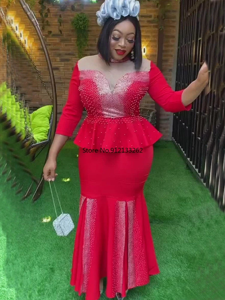 

African Dresses for Women dress Africa Clothes Dashiki Ankara Wedding Outfit Gown Elegant Evening Party Long Maxi Dress