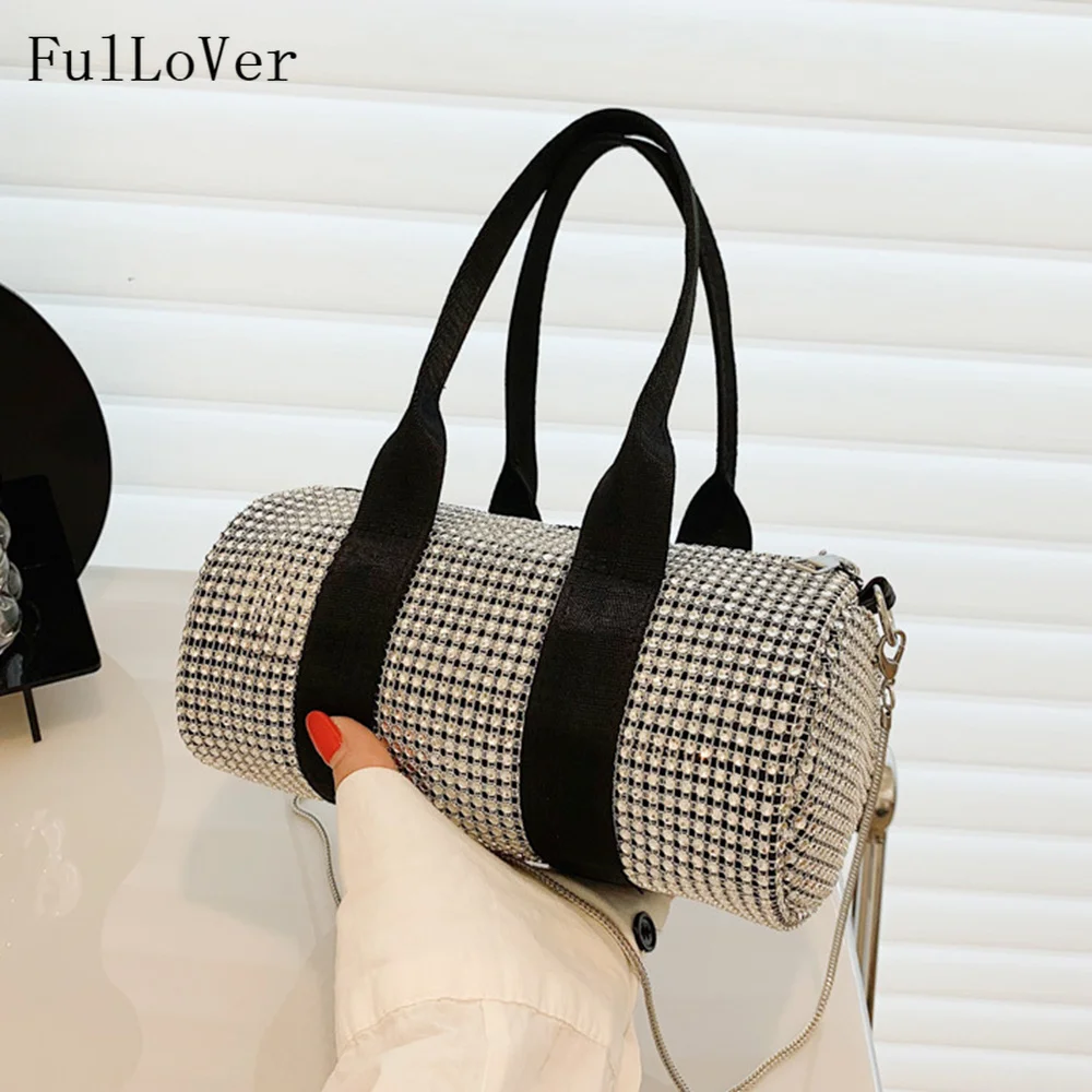 

Women 2023 New Rhinone Handbags Casual Shoulder Bags Cylindrical Crossbody Bags Chain Famous Brand Bags