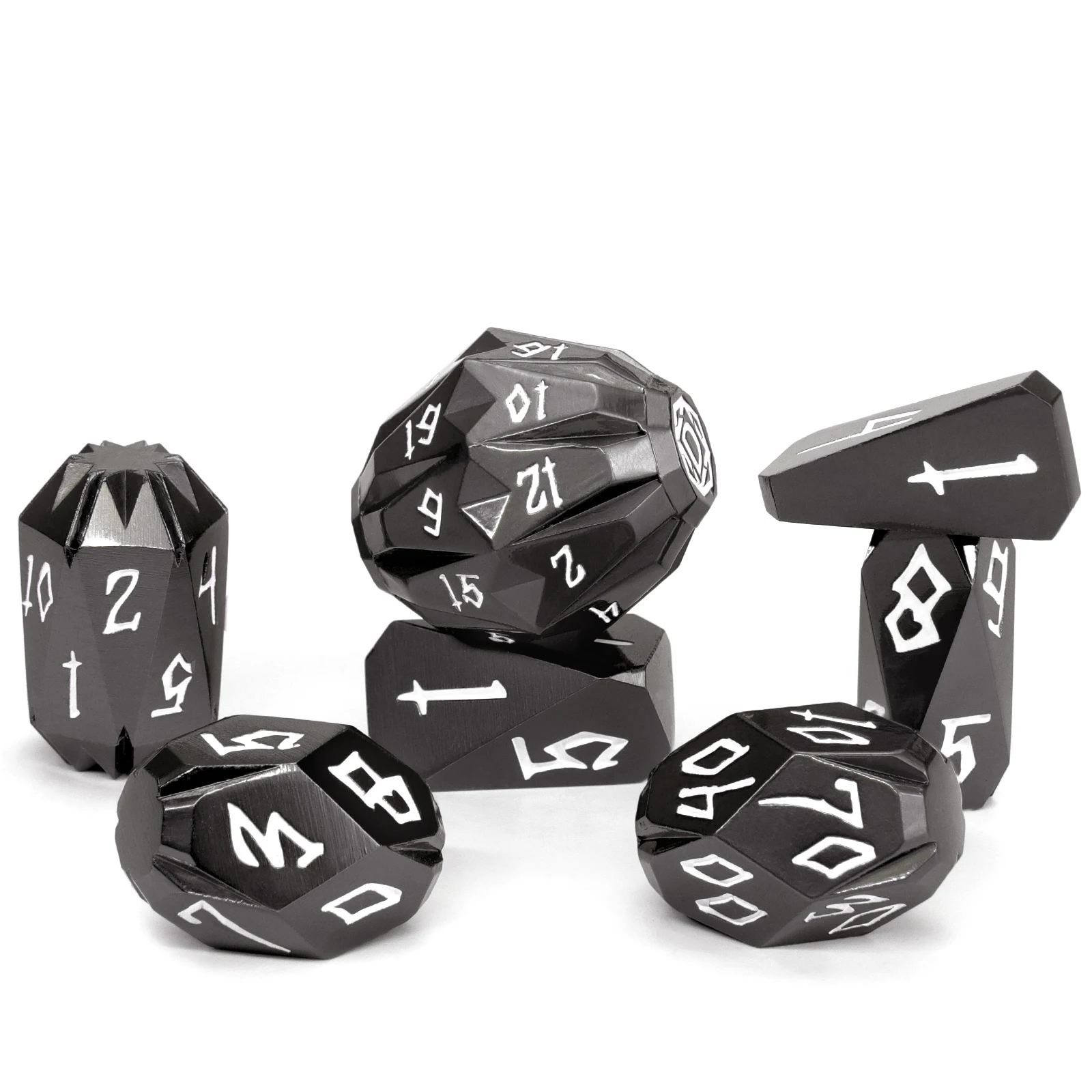 Набор металлических кубиков DND D&ampD Dungeons and Dragons набор из 7 для ролевых игр