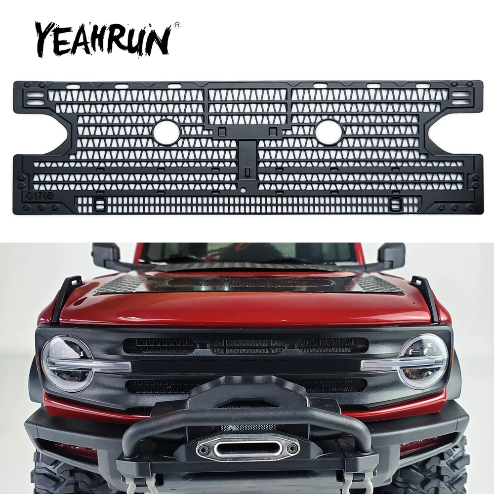 

Металлическая сетчатая решетка радиатора YEAHRUN для Traxxas TRX-4 TRX4 Bronco 1/10, обновленные детали для автомобиля на гусеничном ходу, аксессуары