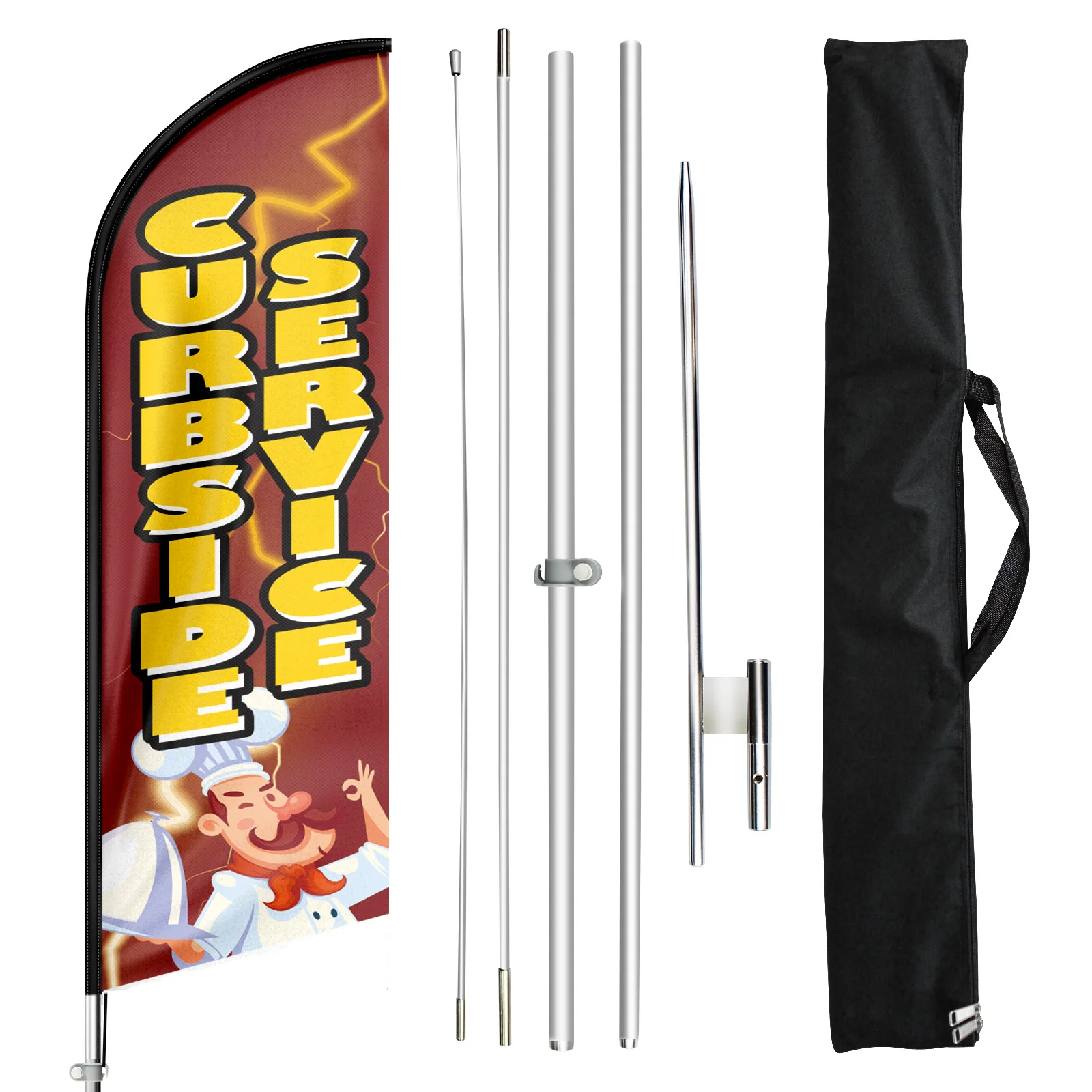 Уличный печатный баннер для сервиса Curbside декоративный дисплей индивидуальный