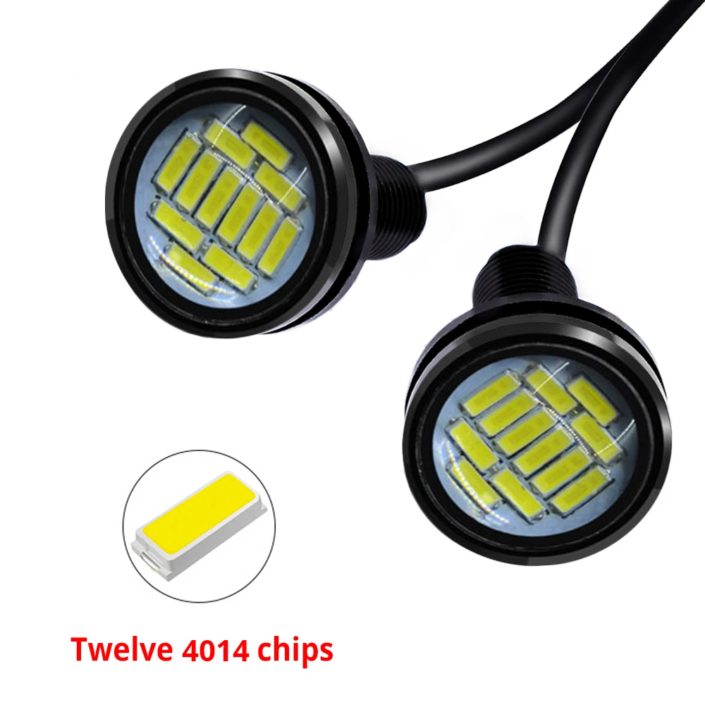 

2X 23 Мм 12SMD DRL Дневные Ходовые Огни Eagle Eye Указатель Поворота Белый Желтый Универсальные Автомобильные Светодиодные Па...