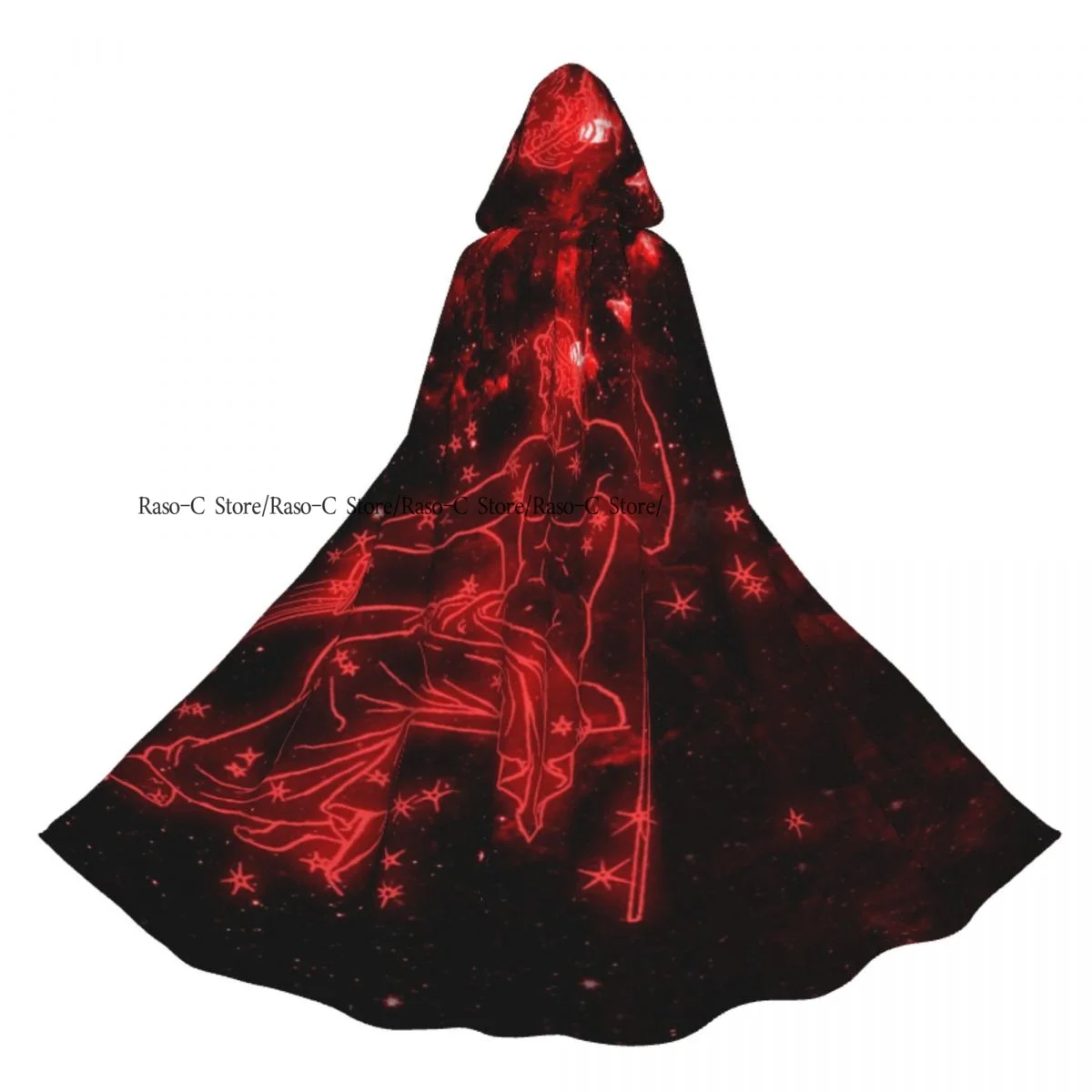 Плащ унисекс для взрослых Kova Burcu с капюшоном длинный костюм ведьмы косплей