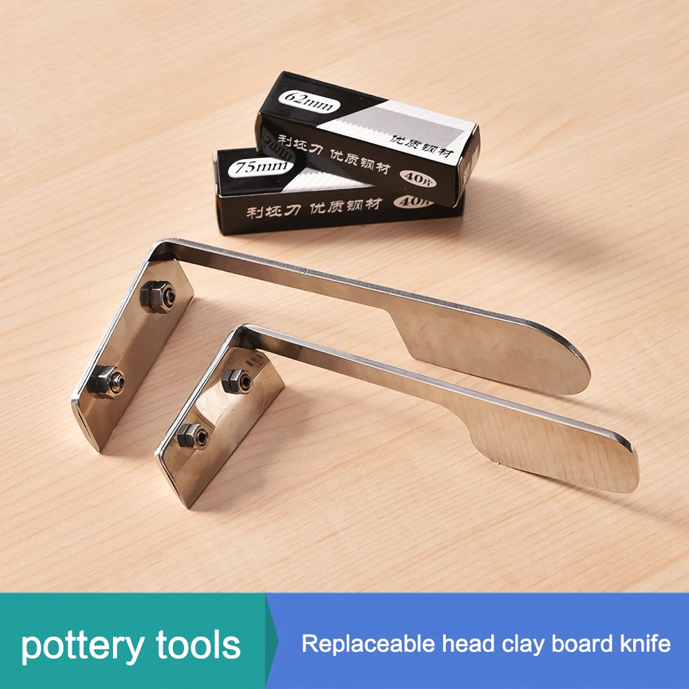 Инструменты для керамики, Сменное лезвие, глиняный плоский нож с ножом для обрезки зубов, профессиональный острый нож для обрезки, инструмент для моделирования fimo