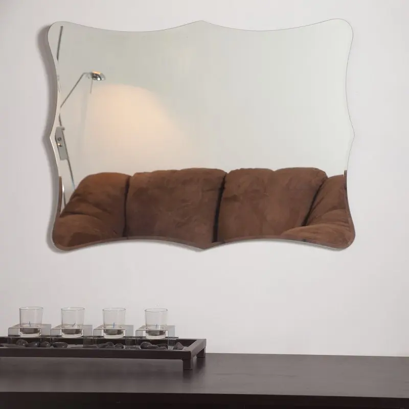 

LED mirror Bailey Modern Frameless Curved Bathroom Mirror