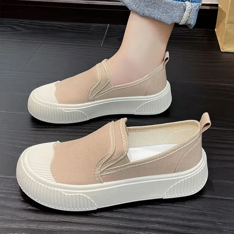 

Espadrille Shoes Women Round Toe Modis Casual Female Sneakers Shallow Mouth Slip-on Autumn Clogs Platform Soft Comfortable Small