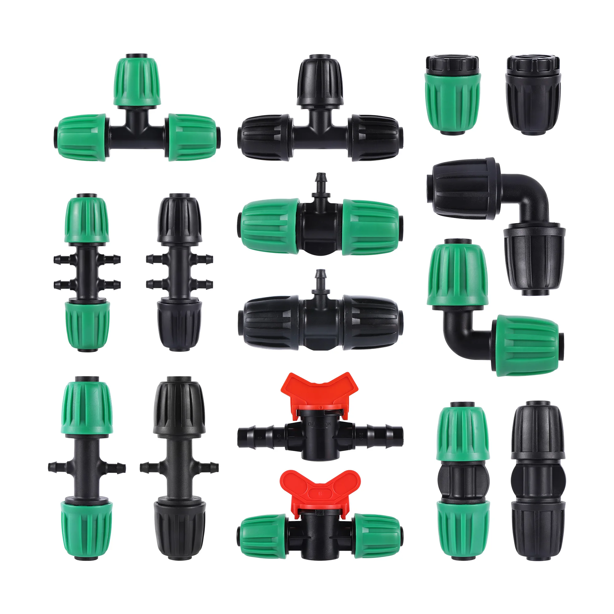 DN16 Water Connector Garden Irrigation Adapter Turn 4/7mm Barb 3-Way 4-Way Irrigation System Hose Fitting Valve Barb Fittings