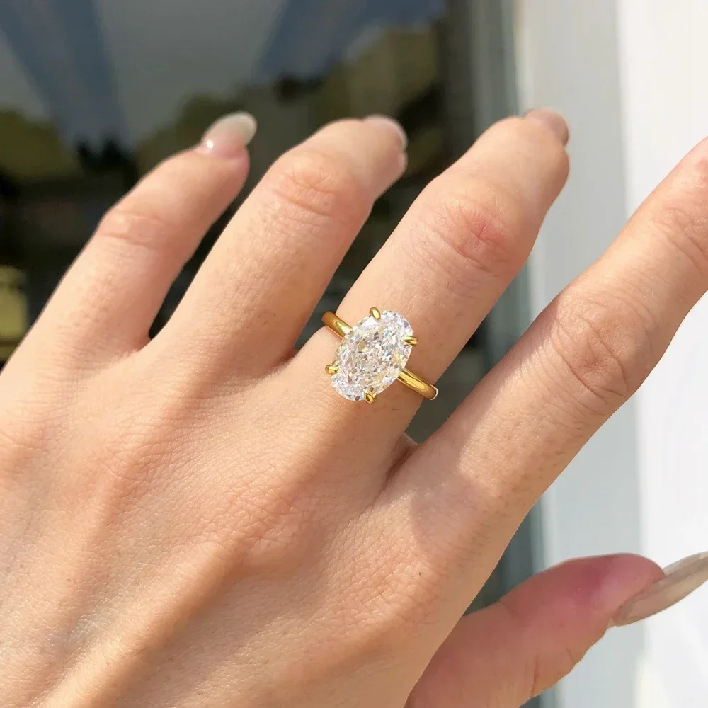 INS Стиль Свадьба Высокое Овальное Женское Кольцо Anillos Мода Универсальный Дизайн