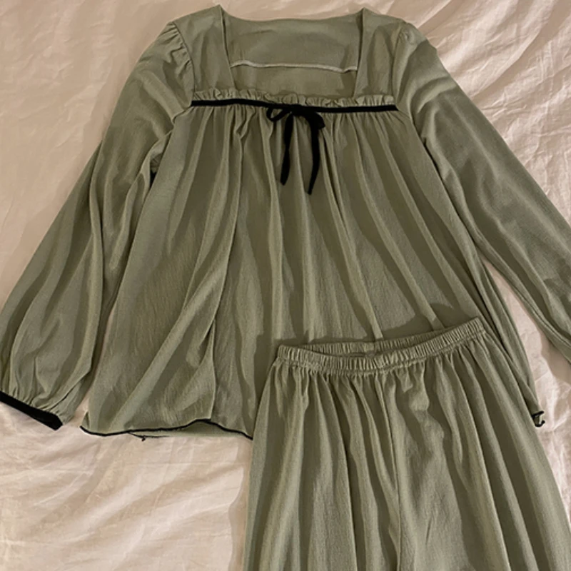 Пижама для женщин повседневная Милая шикарная Домашняя одежда со вставками и