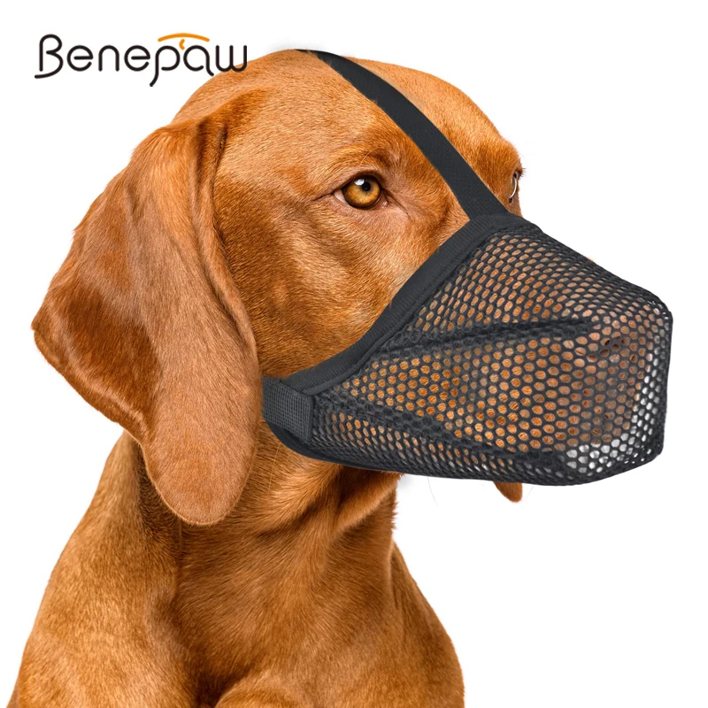 

Benepaw Soft Dog Muzzle For Small Medium Large Dogs Breathable Mesh Puppy Pet Mouth Cover Prevent Biting Chewing Licking