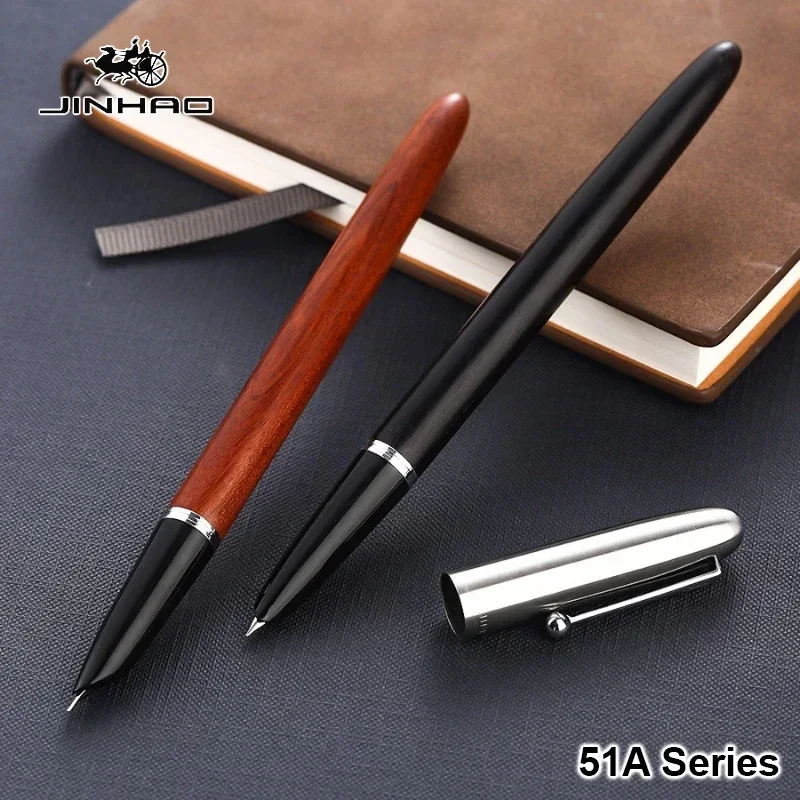 Jinhao 51A деревянная перьевая ручка роскошные элегантные каллиграфические