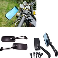 motorcycle side mirrors blue lenses motorcycle rear view mirror adjustable clear scooter mirrors for kawasaki vn 800 z650 z900