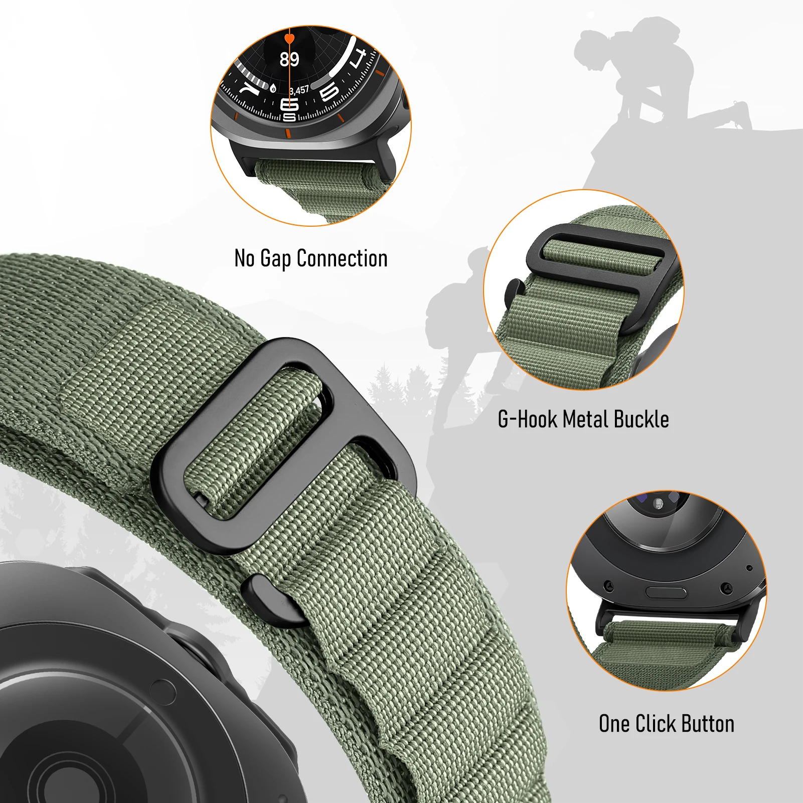 Ремешок нейлоновый для Samsung Galaxy Watch цвет в ассортименте