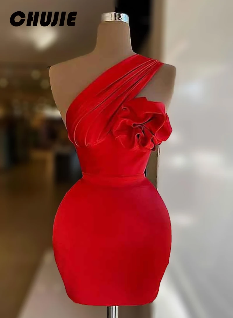 Фото Красные коктейльные платья с русалкой Элегантное выпускное платье Vestido de graduación Вечерние платья Женское короткое свадебное платье для выпускного вечера №2
