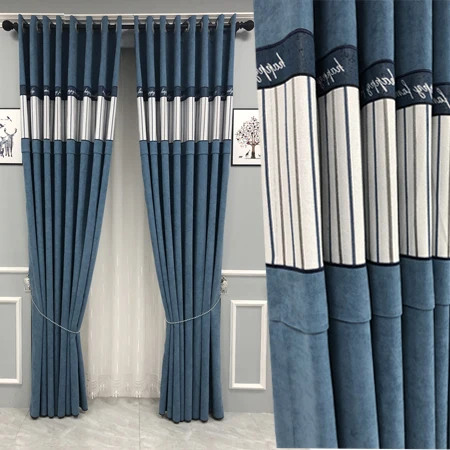 

Curtains for Living Room Dining Bedroom New Chenille Seamless Stitching Curtains Modern Minimalist Balcony Shading Partition