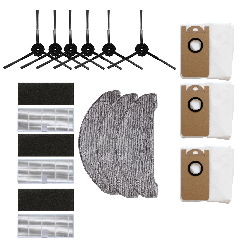 

15Pcs Vacuum Cleanner Parts Replacement For Laresar L6 Pro Ultenic T10 Self Empty AIRROBO T10+ Self-Empty Robot Vacuum