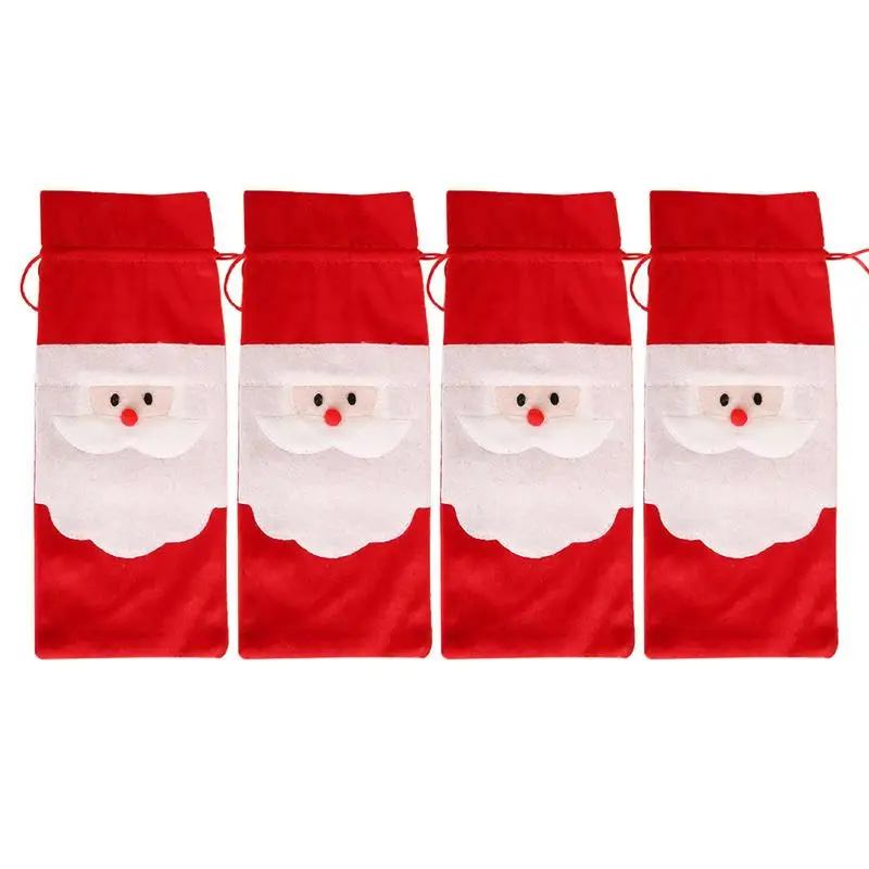

Christmas Wine Bottle Covers Funny Santa Claus Bottle Covers Gift Bag Creative Christmas Bottle Bag Sleeve For Holiday Party