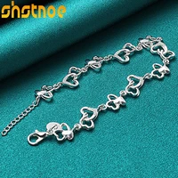 925 sterling silver aaa zircon full heart chain bracelet for women party engagement wedding gift fashion charm jewelry
