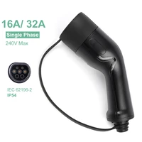 electric car charger ev plug type 2 female eu mennekes evse side charging connector for vehicle 220 240v 16a 32a single phase