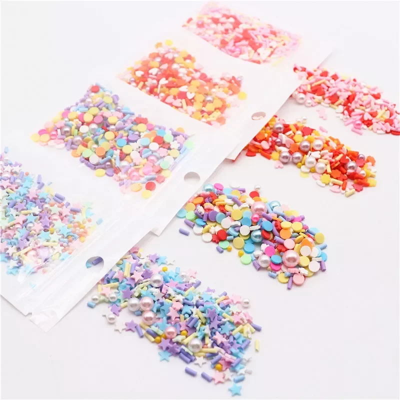 

Clay Sprinkles Slices Mixed Color Small Fresh Beaded Boxi Slime Accessories DIY Hairpin Crafts Making Decoration 10g