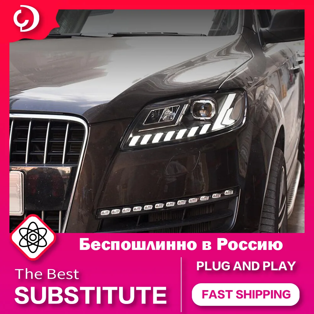 

AKD Car Styling Headlights for Q7 Q7L 2006-2015 LED Foco for Head Lamp DRL Running Turn Signal Light Led Projector Lens