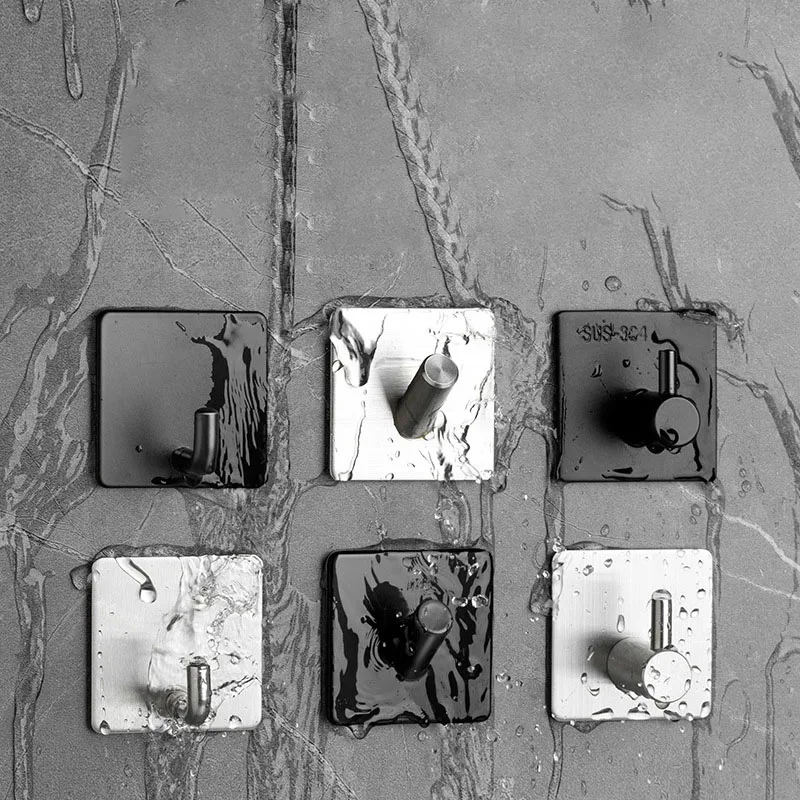 

Clothes Hanger Towel Stainless Steel Wall Mounted Clothes Hooks Kitchen Bedroom Hardware Key Hat Bag Hanger Rack Holder